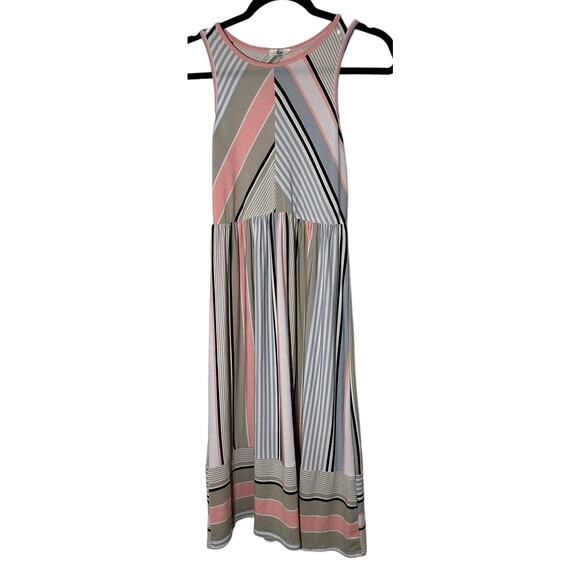 Egy Woman's Midi Sleeveless Striped Dress Size Small - Picture 1 of 5